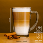 Euri Clear Tall Glass Mugs Set Of 4 - Joe’s Haven