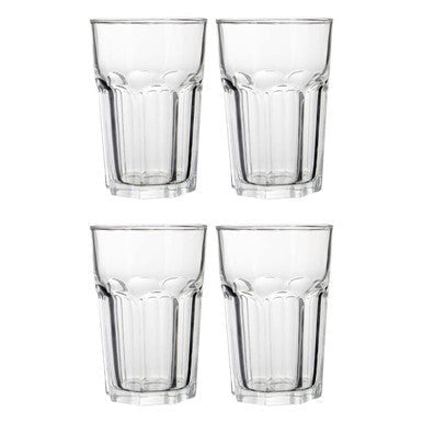 Euri Set of Four Clear Glass Tumblers 500ml - Joe’s Haven