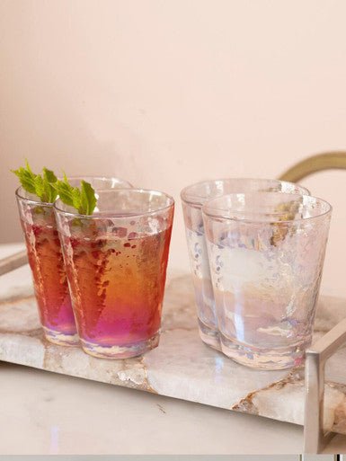 Aurora Set Of 4 Lustre Glass Tumblers - Joe’s Haven