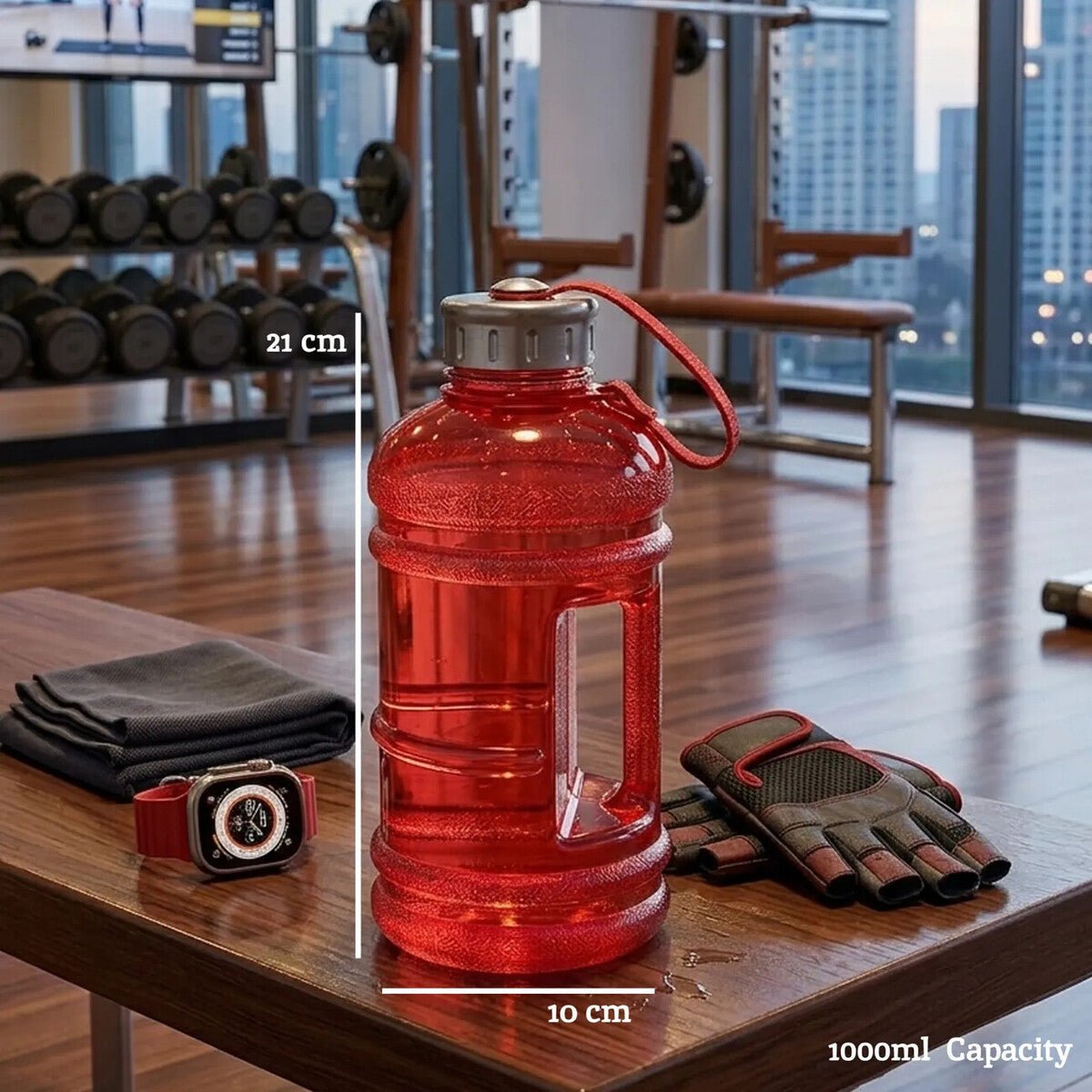 Olly Red 1000Ml Sports Drinking Bottle - Joe’s Haven