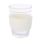 Mimo Glass Mug With Cream Silicone Band Lid - Joe’s Haven