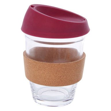 Mimo Glass Mug With Red Silicone Lid - Joe’s Haven