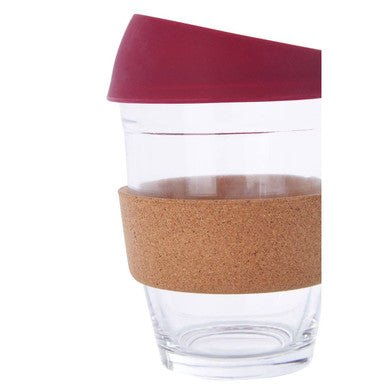 Mimo Glass Mug With Red Silicone Lid - Joe’s Haven