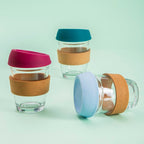 Mimo Glass Mug With Dark Green Silicone Lid - Joe’s Haven