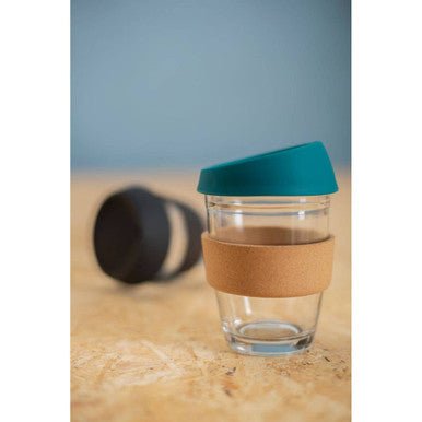 Mimo Glass Mug With Dark Green Silicone Lid - Joe’s Haven