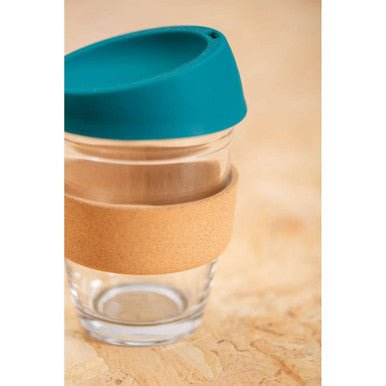 Mimo Glass Mug With Dark Green Silicone Lid - Joe’s Haven