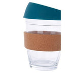 Mimo Glass Mug With Dark Green Silicone Lid - Joe’s Haven