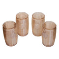 Dayla Set Of Four Gold Ribbed Glass Tumblers - Joe’s Haven
