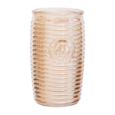 Dayla Set Of Four Gold Ribbed Glass Tumblers - Joe’s Haven