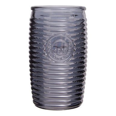 Dayla Set Of Four Grey Ribbed Glass Tumblers - Joe’s Haven