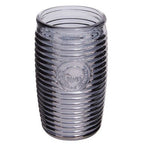 Dayla Set Of Four Grey Ribbed Glass Tumblers - Joe’s Haven
