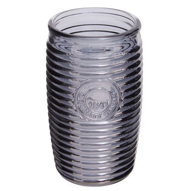 Dayla Set Of Four Grey Ribbed Glass Tumblers - Joe’s Haven