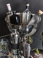 Dayla Set Of Four Grey Ribbed Glass Tumblers - Joe’s Haven