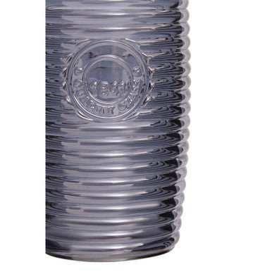 Dayla Set Of Four Grey Ribbed Glass Tumblers - Joe’s Haven