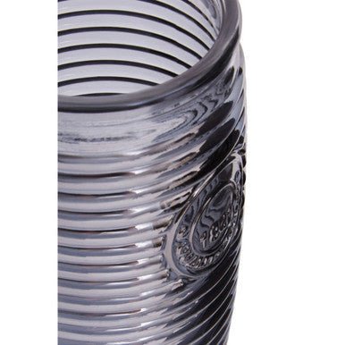 Dayla Set Of Four Grey Ribbed Glass Tumblers - Joe’s Haven