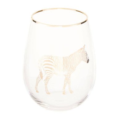 Nomi Gold Zebra Curved Tumbler - Joe’s Haven