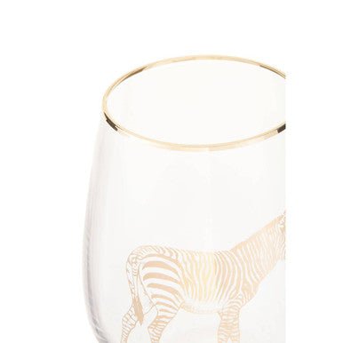 Nomi Gold Zebra Curved Tumbler - Joe’s Haven