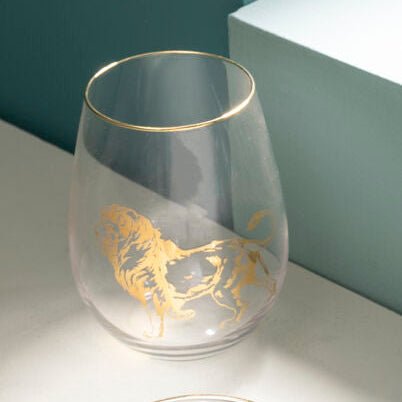 Nomi Gold Lion Curved Tumbler - Joe’s Haven