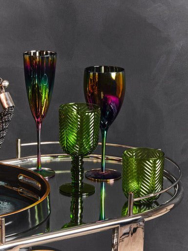 Fleur Set Of Four Green Tumblers - Joe’s Haven