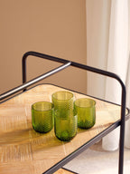 Fleur Set Of Four Green Tumblers - Joe’s Haven