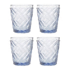 Fleur Set Of Four Embossed Blue Tumblers - Joe’s Haven