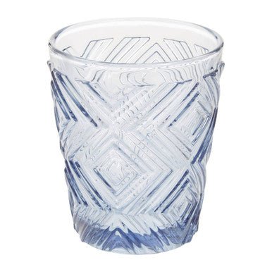 Fleur Set Of Four Embossed Blue Tumblers - Joe’s Haven