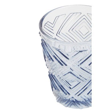 Fleur Set Of Four Embossed Blue Tumblers - Joe’s Haven