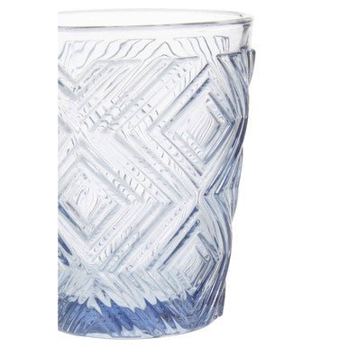 Fleur Set Of Four Embossed Blue Tumblers - Joe’s Haven