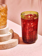 Fleur Set Of Four Clear Glass Tumblers - Joe’s Haven