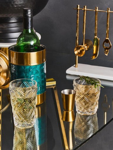 Fleur Set Of Four Clear Glass Tumblers - Joe’s Haven