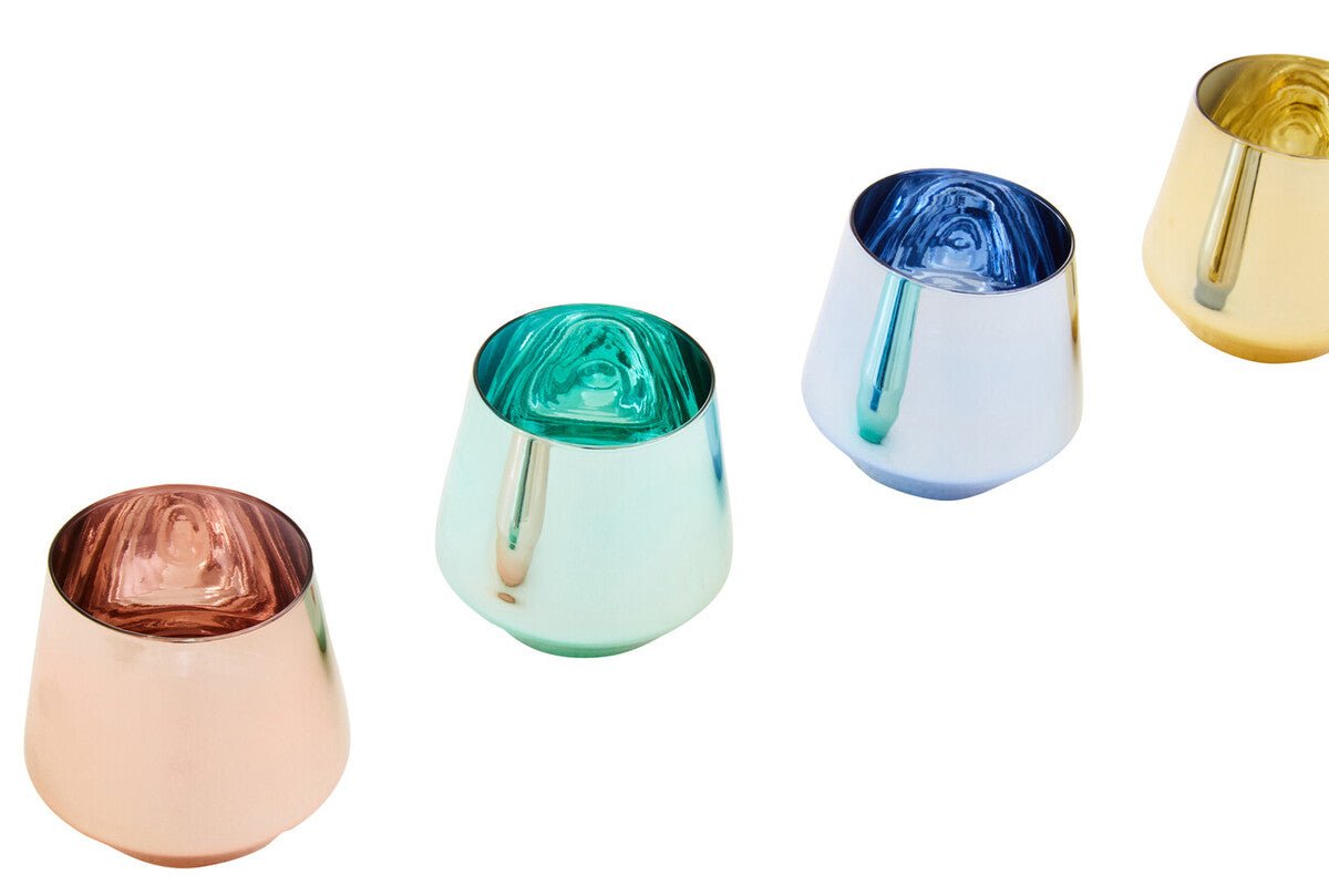 Aurora Set of Four Glass Tumblers in Assorted Colours - Joe’s Haven