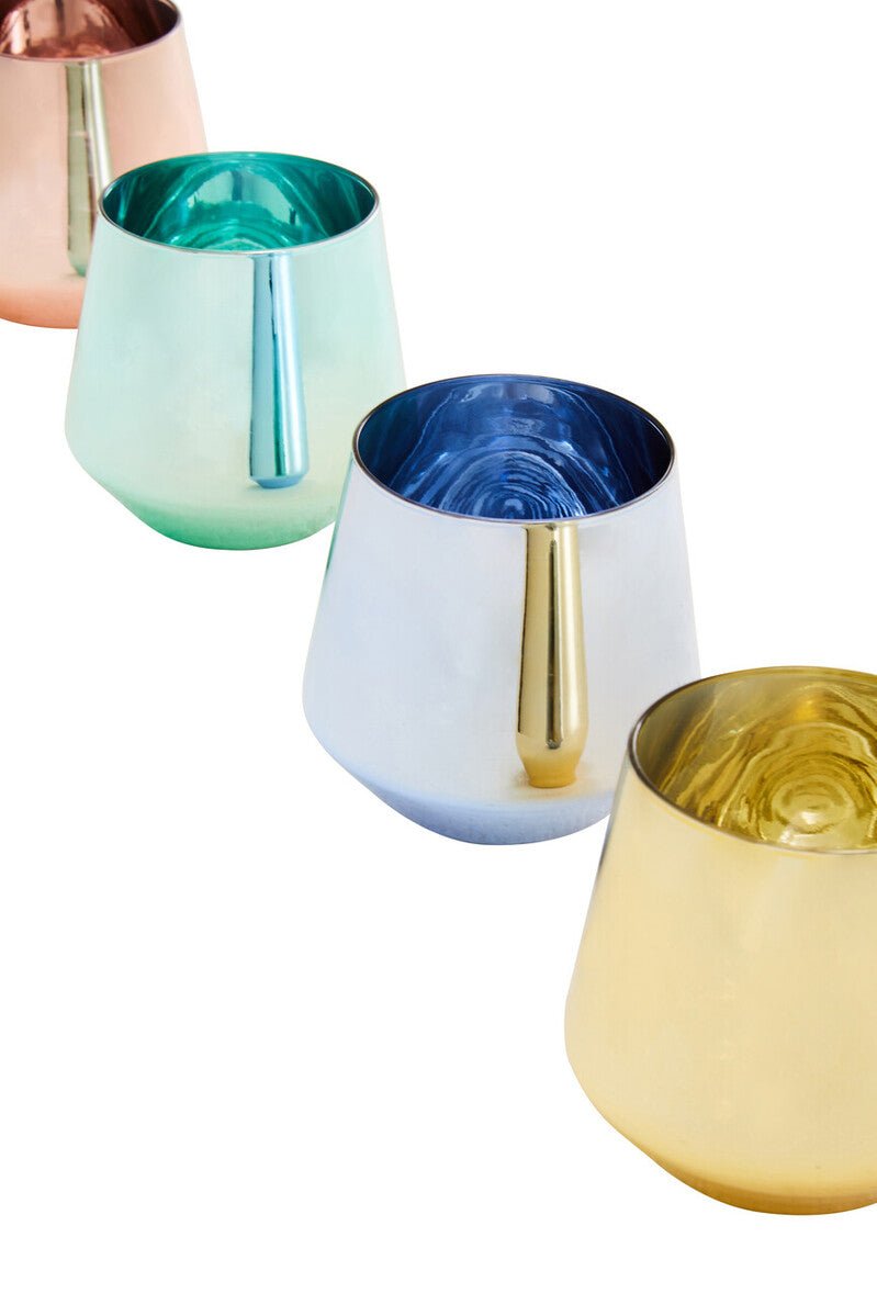 Aurora Set of Four Glass Tumblers in Assorted Colours - Joe’s Haven