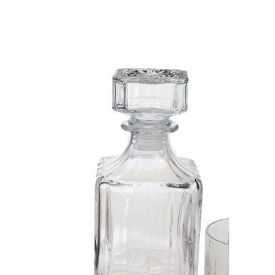 Dayla Ribbed Pattern Decanter With Four Glasses - Joe’s Haven