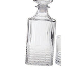 Dayla Ribbed Pattern Decanter With Four Glasses - Joe’s Haven
