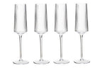Eldon Set Of Four Ribbed Champagne Glasses - Joe’s Haven