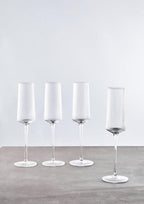 Eldon Set Of Four Ribbed Champagne Glasses - Joe’s Haven