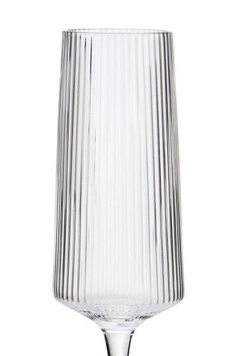 Eldon Set Of Four Ribbed Champagne Glasses - Joe’s Haven