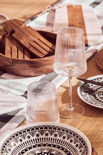 Eldon Set Of Four Ribbed Wine Glasses - Joe’s Haven