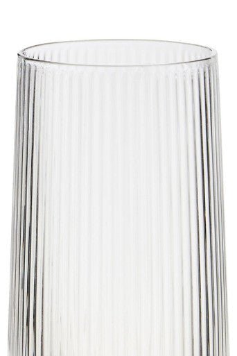 Set Of Four Eldon Ribbed Clear Hi Ball Glasses Mob Packaging - Joe’s Haven