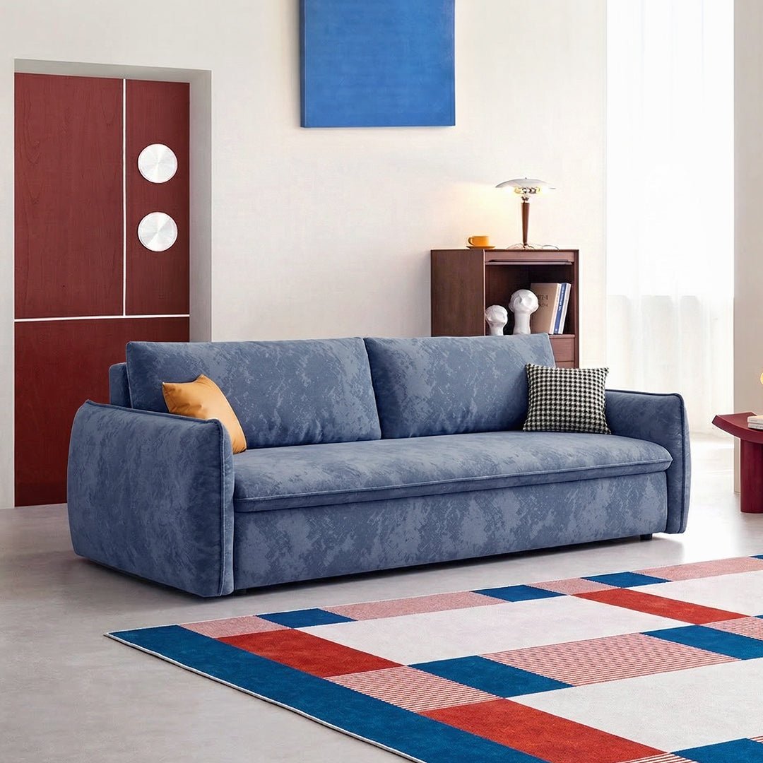 Fernandez Two Seater, Three Seater Sofa Bed With Storage, Suede - Joe’s Haven