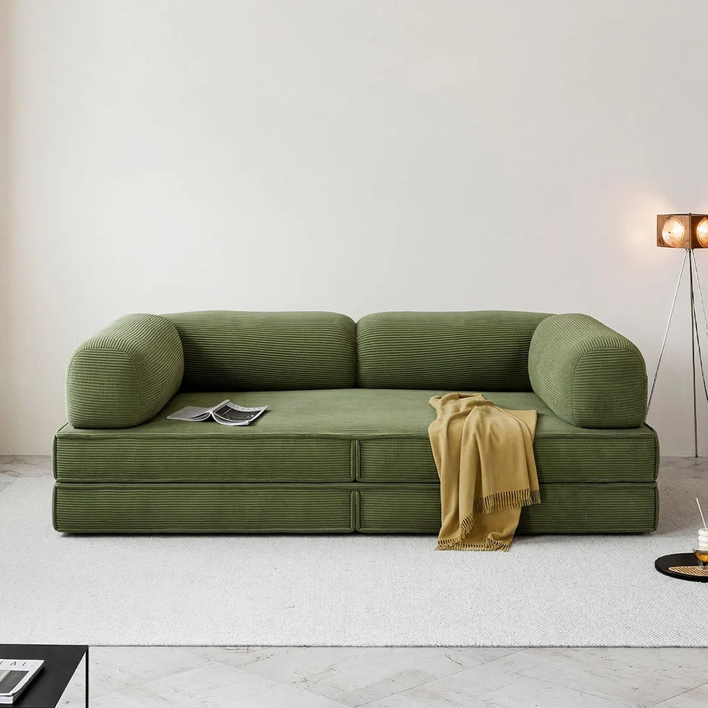 Van Buren Foldable Lazy Sofa Bed, Corduroy - Joe’s Haven