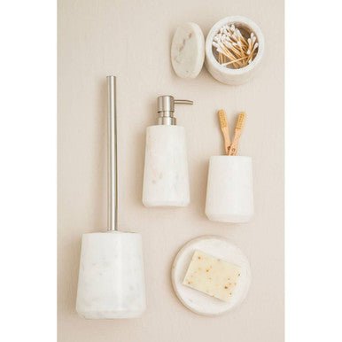 Abaska Off White Marble Tumbler - Joe’s Haven