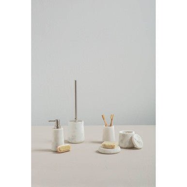 Abaska Off White Marble Tumbler - Joe’s Haven