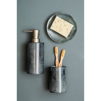 Kamal Dark Grey Marble Effect Tumbler - Joe’s Haven