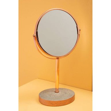 Neptune Copper Finish Round Swivel Bathroom Mirror - Joe’s Haven