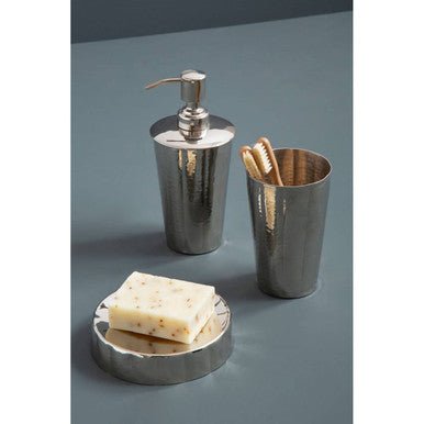 Vaco Hammered Bathroom Nickel Finish Lotion Dispenser - Joe’s Haven