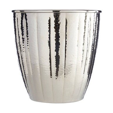 Vaco Hammered Bathroom Nickel Finish Waste Bin - Joe’s Haven