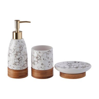 Earth 3 Piece Marble Print Bathroom Set - Joe’s Haven