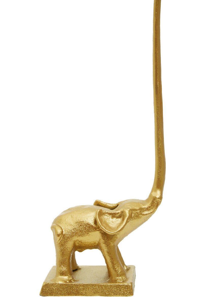 Fauna Gold Finish Elephant Toilet Roll Holder With Square Base - Joe’s Haven