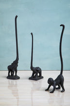 Fauna Grey Finish Elephant Toilet Roll Holder With Square Base - Joe’s Haven